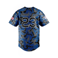 Load image into Gallery viewer, USAFA BASEBALL ON FIELD AUTHENTIC BLUE CAMO JERSEY