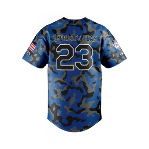 USAFA BASEBALL ON FIELD AUTHENTIC BLUE CAMO JERSEY