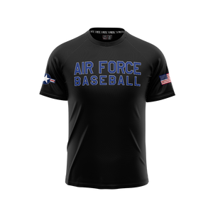 USAFA BASEBALL ON FIELD AUTHENTIC PERFORMANCE TEE- BLACK