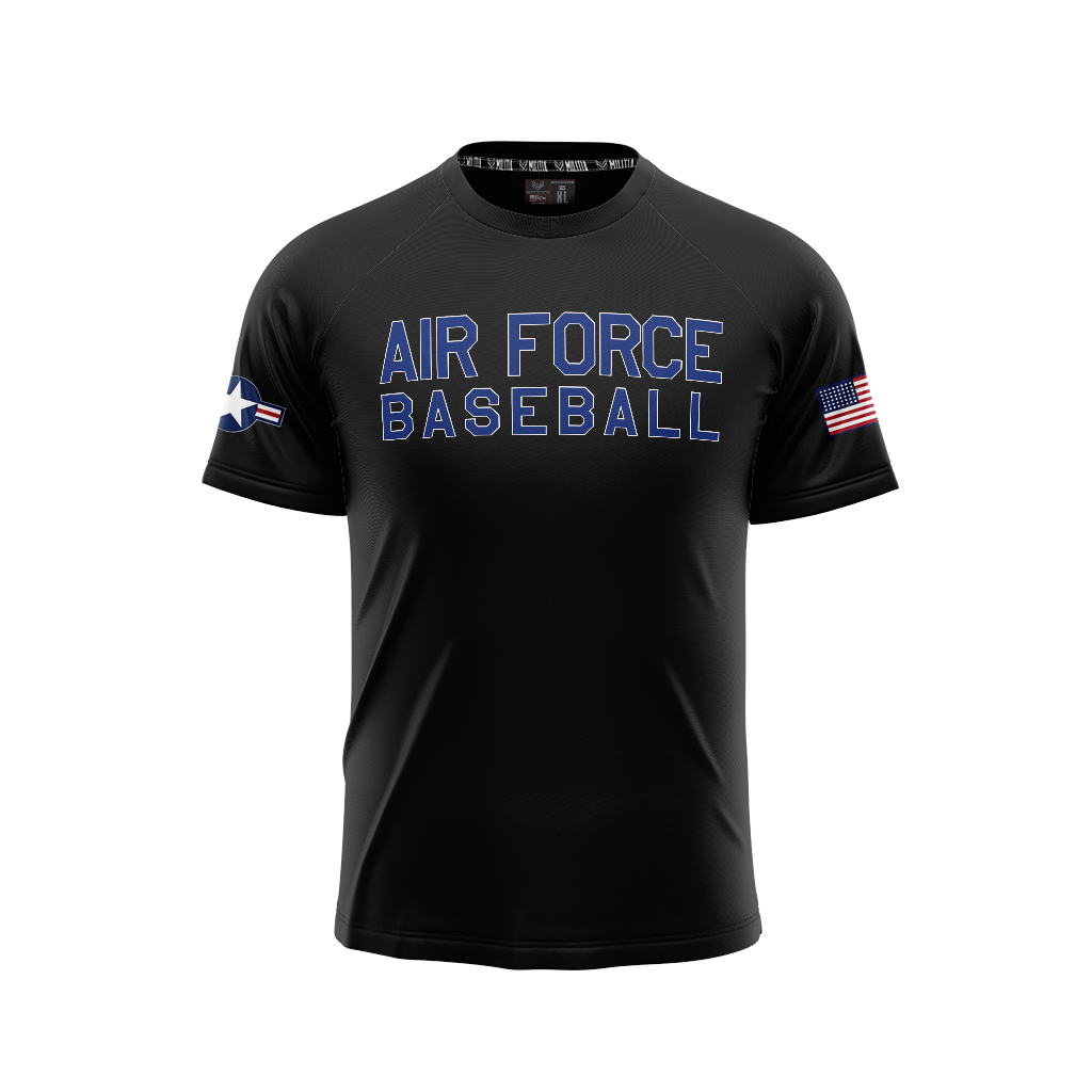 USAFA BASEBALL ON FIELD AUTHENTIC PERFORMANCE TEE- BLACK