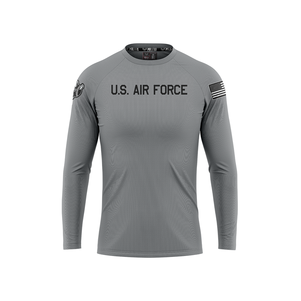 USAFA BASEBALL ON FIELD AUTHENTIC PERFORMANCE LONG SLEEVE TEE- GREY