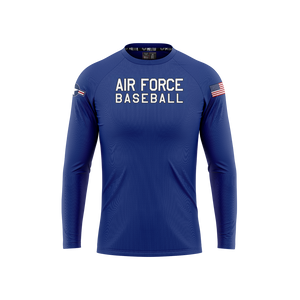 USAFA BASEBALL ON FIELD AUTHENTIC PERFORMANCE LONG SLEEVE TEE- BLUE