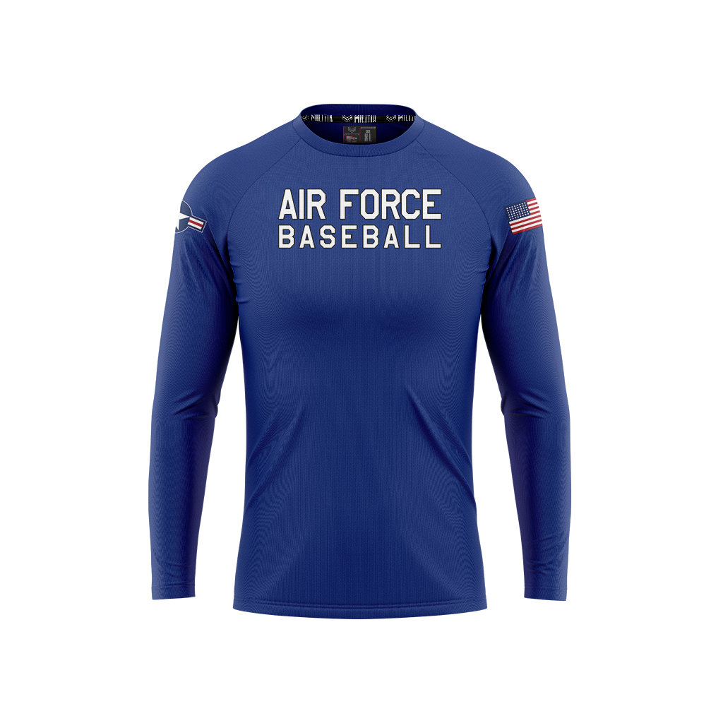 USAFA BASEBALL ON FIELD AUTHENTIC PERFORMANCE LONG SLEEVE TEE- BLUE