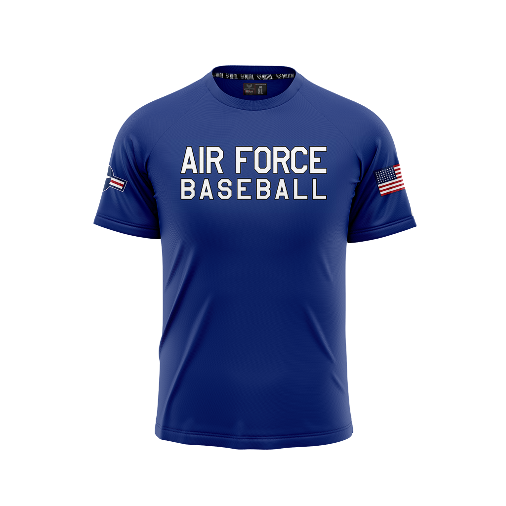 USAFA BASEBALL ON FIELD AUTHENTIC PERFORMANCE TEE- BLUE