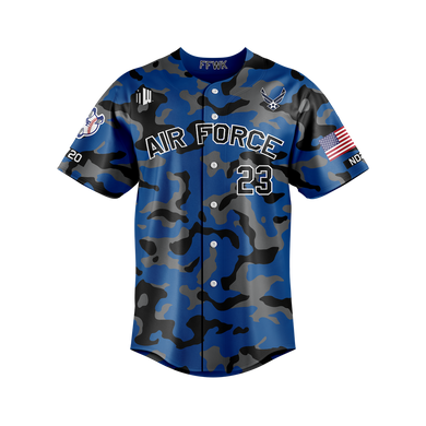 USAFA BASEBALL ON FIELD AUTHENTIC BLUE CAMO JERSEY