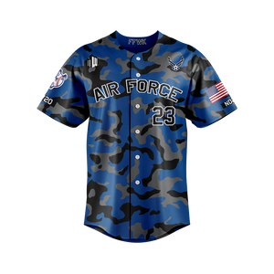 USAFA BASEBALL ON FIELD AUTHENTIC BLUE CAMO JERSEY