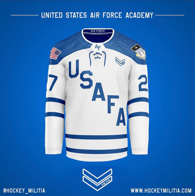 WHITE USAFA ALTERNATE ON ICE AUTHENTIC JERSEY
